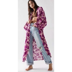 Jen's Pirate Booty x Free People High‎ Summer Manon Kimono Robe Maxi OS